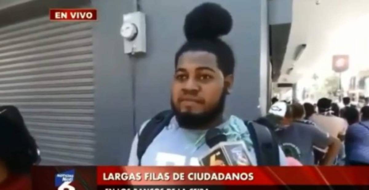 Fue el personaje llamado 'La More' que puso la chistosa frase de moda y ahora se ha convertido en toda una celebridad de las redes sociales. 'La More' estaba haciendo fila para ingresar al banco en La Ceiba, cuando fue entrevistado por un reportero y le respondió 'Estamos esperando more, la remesa'. Seguido de esto, comenzó a cantar la canción 'Safaera' de Bad Bunny y el resto es historia.