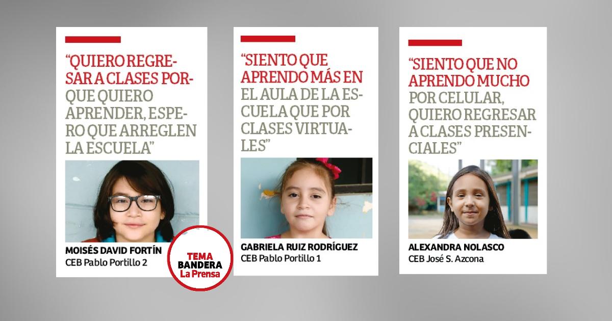 “Queremos volver a las aulas, aprendemos más”: niños de SPS