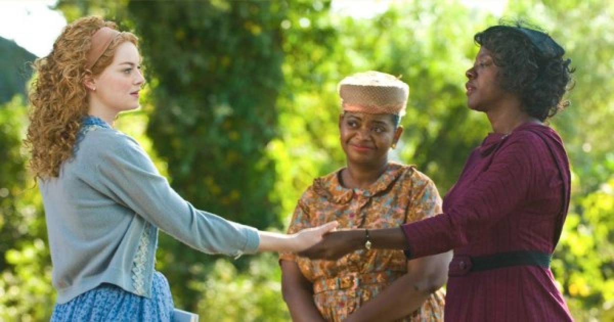 'THE HELP'<br/><br/>946_D_08558R<br/><br/>In Jackson, Mississippi in 1963, (left to right) Skeeter Phelan (Emma Stone), Minnie Jackson (Octavia Spencer) and Aibileen Clark (Viola Davis) together take a risk that could have profound consequences for them all in DreamWorks Pictures' drama, 'The Help', based on the New York Times best-selling novel by Kathryn Stockett.<br/><br/>Ph: Dale Robinette<br/><br/>Â©DreamWorks II Distribution Co., LLC. Â All Rights Reserved.<br/><br/>