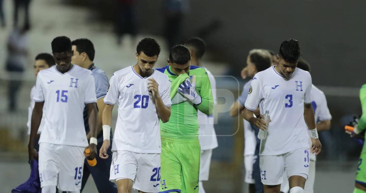 Los muchachos de la Sub-20 de Honduras terminaron desilusionados tras la caída ante EUA.