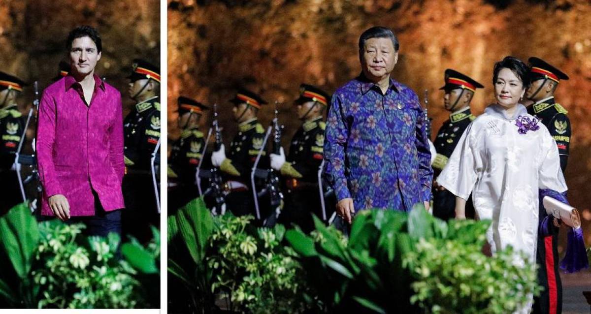 Los líderes del G20 se vistieron con las tradicionales camisas indonesias batik para asistir hoy a una cena de gala en la primera jornada de la cumbre que se celebra en la isla de Bali (Indonesia).