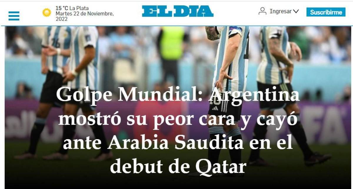 El Día aceptó que “Argentina mostró su peor cara” en la derrota.