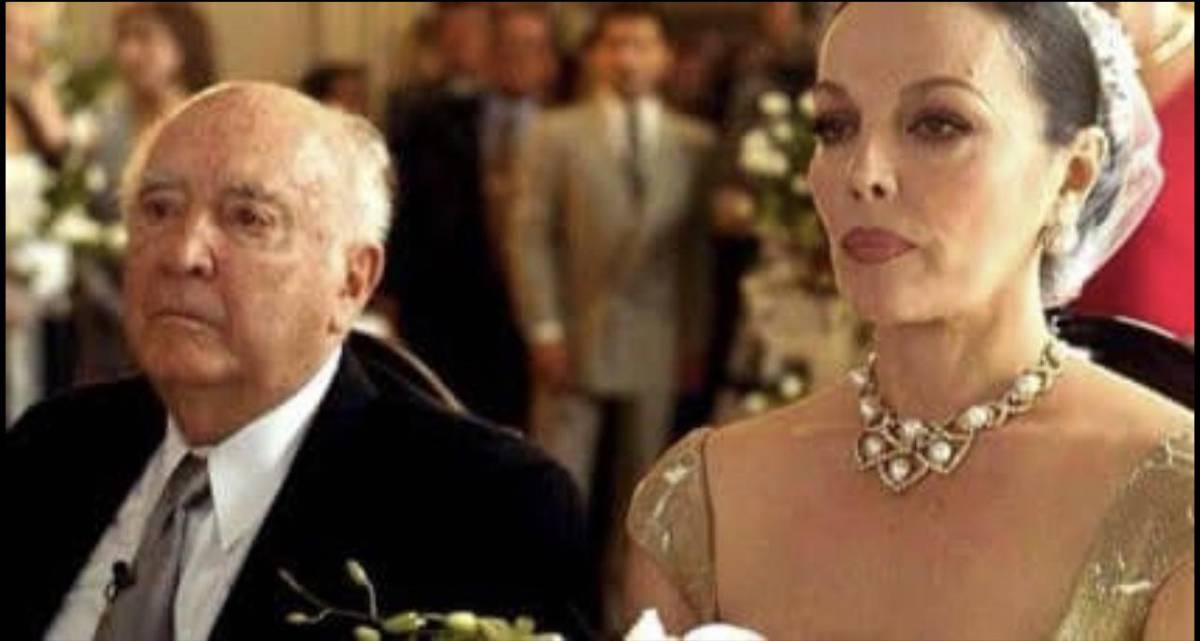 Imagen del día que contrajo matrimonio con el ex presidente de México, José López Portillo, Sasha Montenegro.