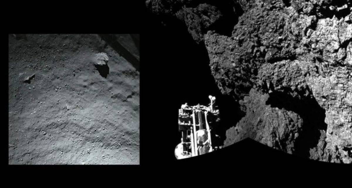 - 2014: Philae -<br/><br/>El 12 de noviembre de 2014, la Agencia Espacial Europea, logró posar a Philae, un pequeño robot, en el cometa Churiumov-Guerasimenko, a más de 500 millones de kilómetros de la Tierra, última hazaña en la larga historia de sondas enviadas para explorar el Sol, los planetas y otros objetos.<br/><br/>Lanzado en 1977, Voyager-1 es el dispositivo creado por el hombre más alejado del planeta Tierra. La sonda estadounidense, que transporta un disco con 'saludos al universo' en 60 idiomas, entró en 2012 en el espacio interestelar.
