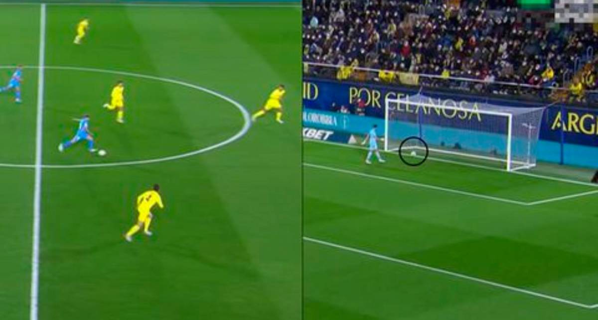 Ángel Correa realizó un derechazo dese la media cancha que terminó en el fondo de las redes.