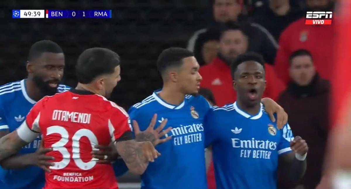 Escándalo con Vinicius en Benfica-Real Madrid, cruce de Mbappé y expulsan a Mou