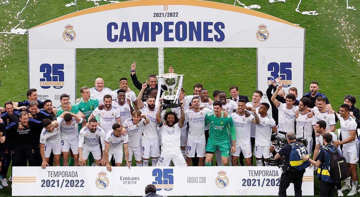 ¡Real Madrid golea al Espanyol y se consagra campeón de la Liga española!