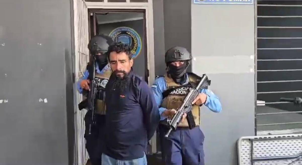 Capturan a “El Viejo”, presunto cabecilla de la MS-13 en Santa Cruz de Yojoa