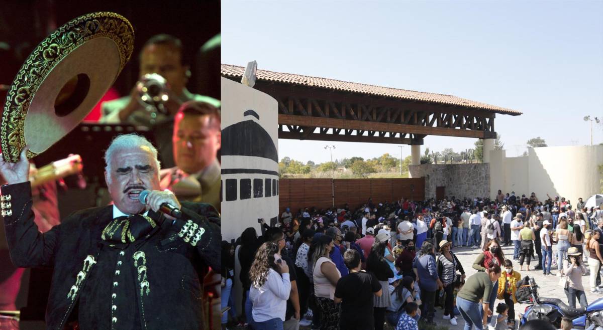 Con fotos, pancartas y canciones los seguidores de Vicente Fernández se despidieron del cantante que falleció este domingo tras una estancia hospitalaria de cuatro meses en la que estuvo conectado a un respirador artificial.