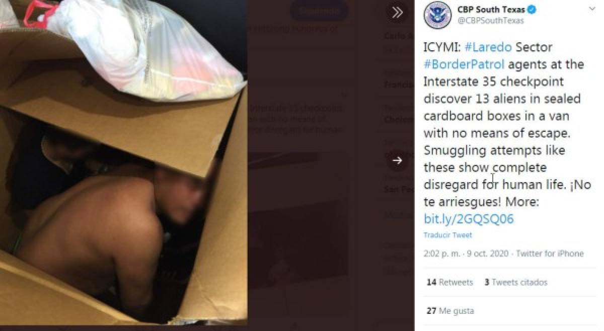 La 'U.S. Customs and Border Protection' o agentes de la Aduanas y Protección de Fronteras de EE.UU informaron sobre la noticias en su sitio oficial y redes sociales.