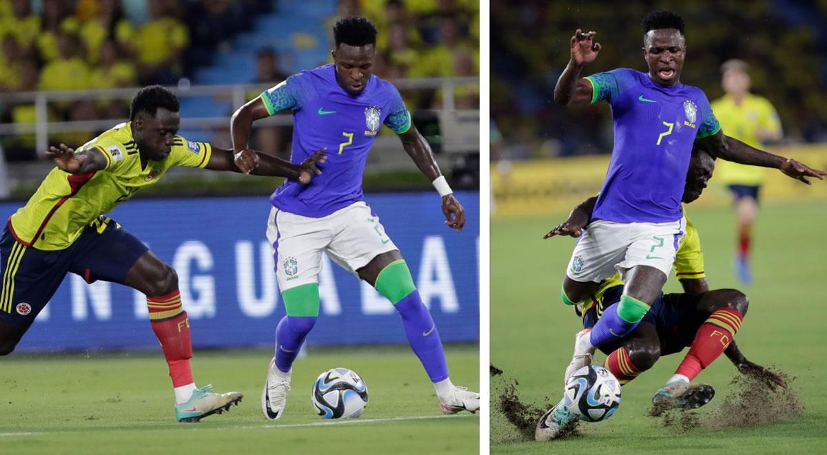 Así fue la falta que le cometió Davinson Sánchez a Vinicius que le ha provocado una nueva lesión al brasileño.