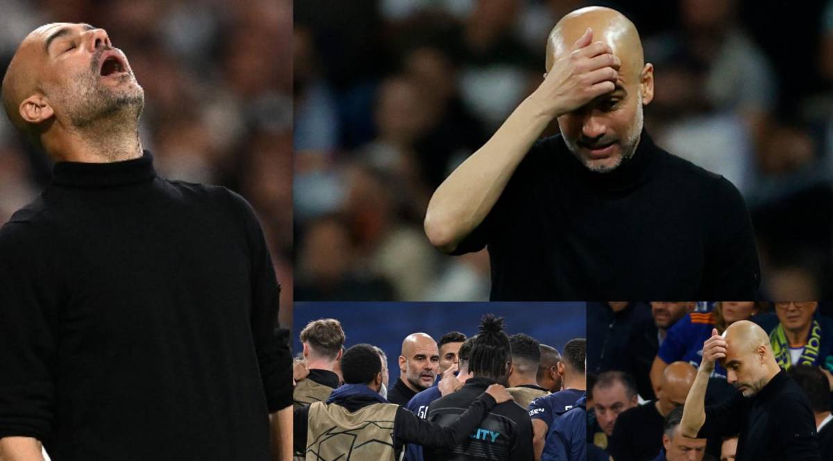 Pep Guardiola pasó de la alegría a la decepción tras la increíble remontada del Real Madrid que dejó sin final de Champions a su Manchester City.