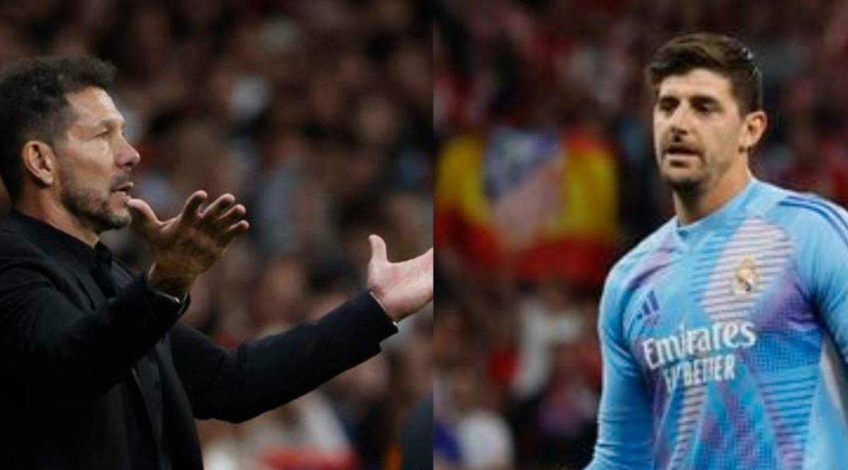 Simeone sin rodeos: Exige castigo a Courtois por lo que hizo en el derbi de Madrid