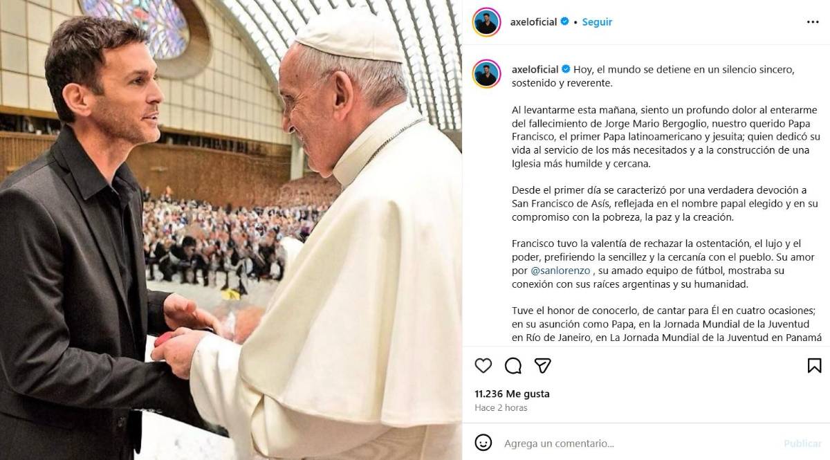 Los famosos lloran la muerte del Papa Francisco