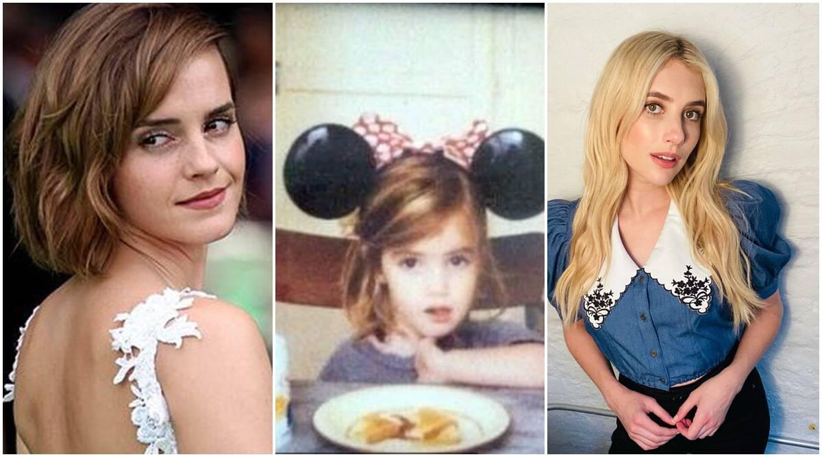 La foto de Emma Roberts de niña (centro) que se coló por error y confundiendo a Emma Watson en el especial de Harry Potter.