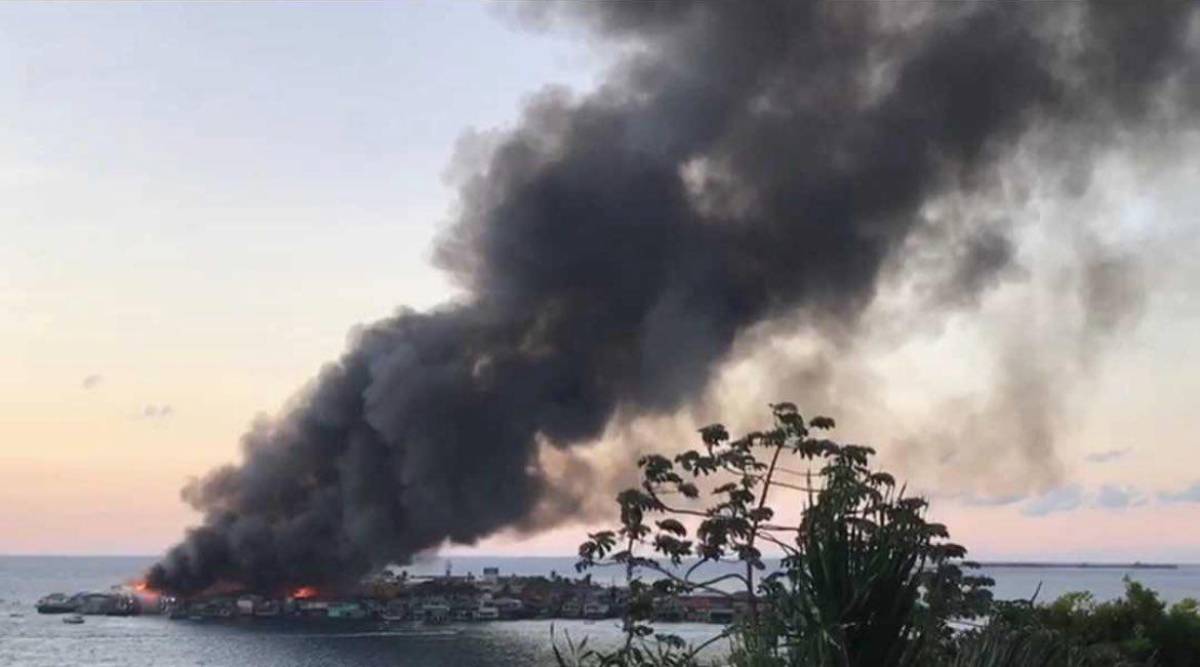 Las Fuerzas Armadas indicaron que habían dispuesto cinco aeronaves y seis embarcaciones para las “labores de evacuaciones y apoyo” a la población de la isla.