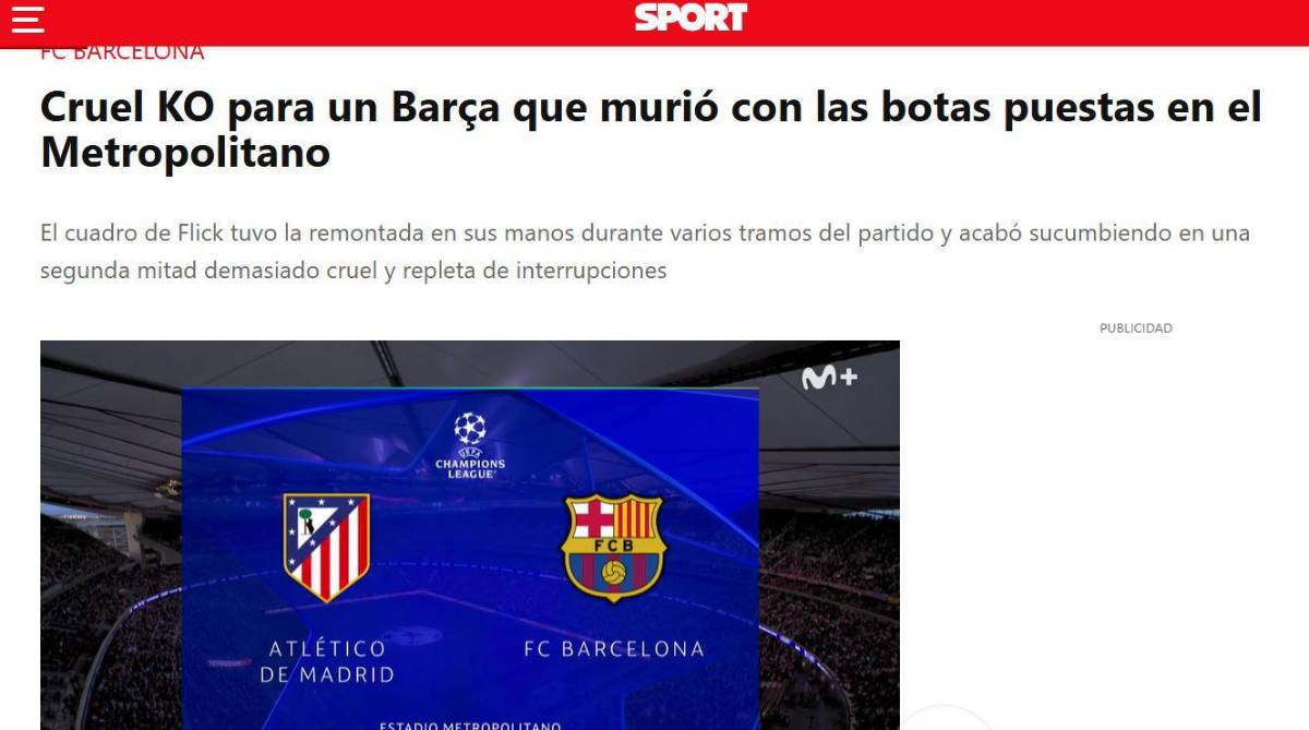 Atlético se burla e indignación en Barcelona: No nos han dejado ganar