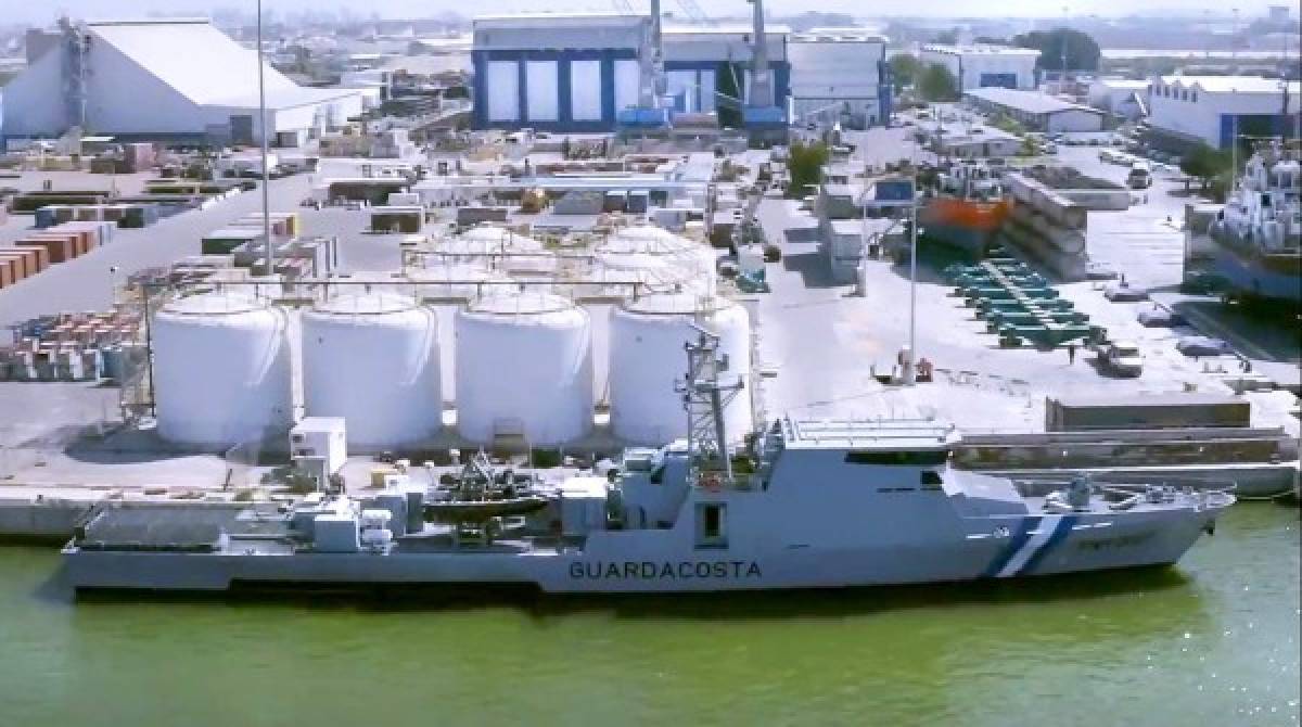 El nuevo potente buque patrullero de Honduras