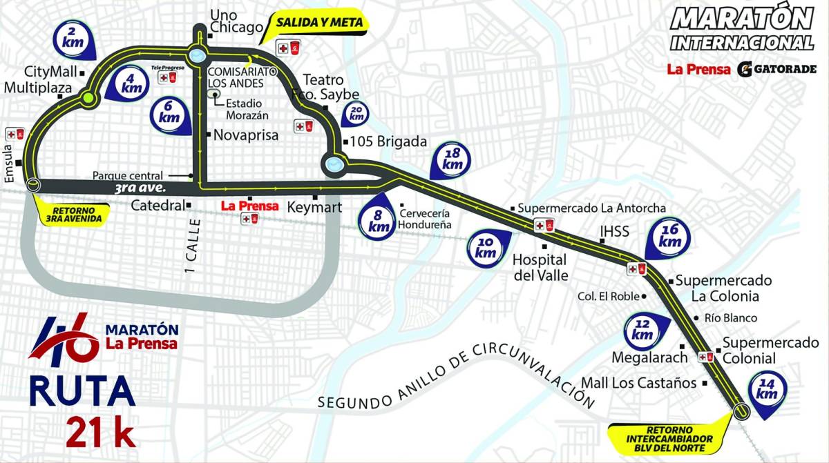 Así serán las rutas de la 46 Maratón La Prensa