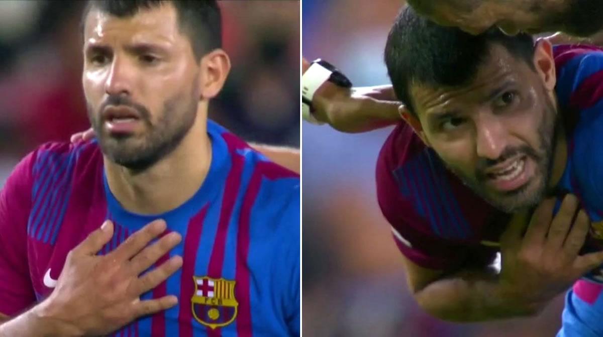 Sergio ‘Kun’ Agüero sintió un malestar en su pecho y no pudo seguir jugando en el partido del Barcelona ante Alavés aquel 30 de octubre de 2021.