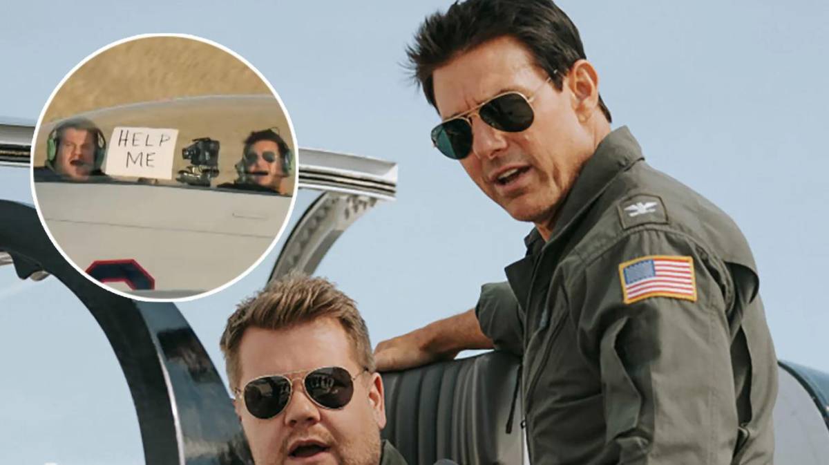 VIDEO: Tom Cruise “aterroriza” a James Corden al llevarlo a volar con él en avión de “Top Gun”