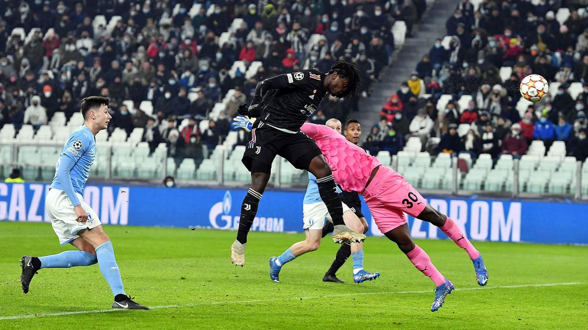El cabezazo de Moise Kean para marcar el único gol del partido.