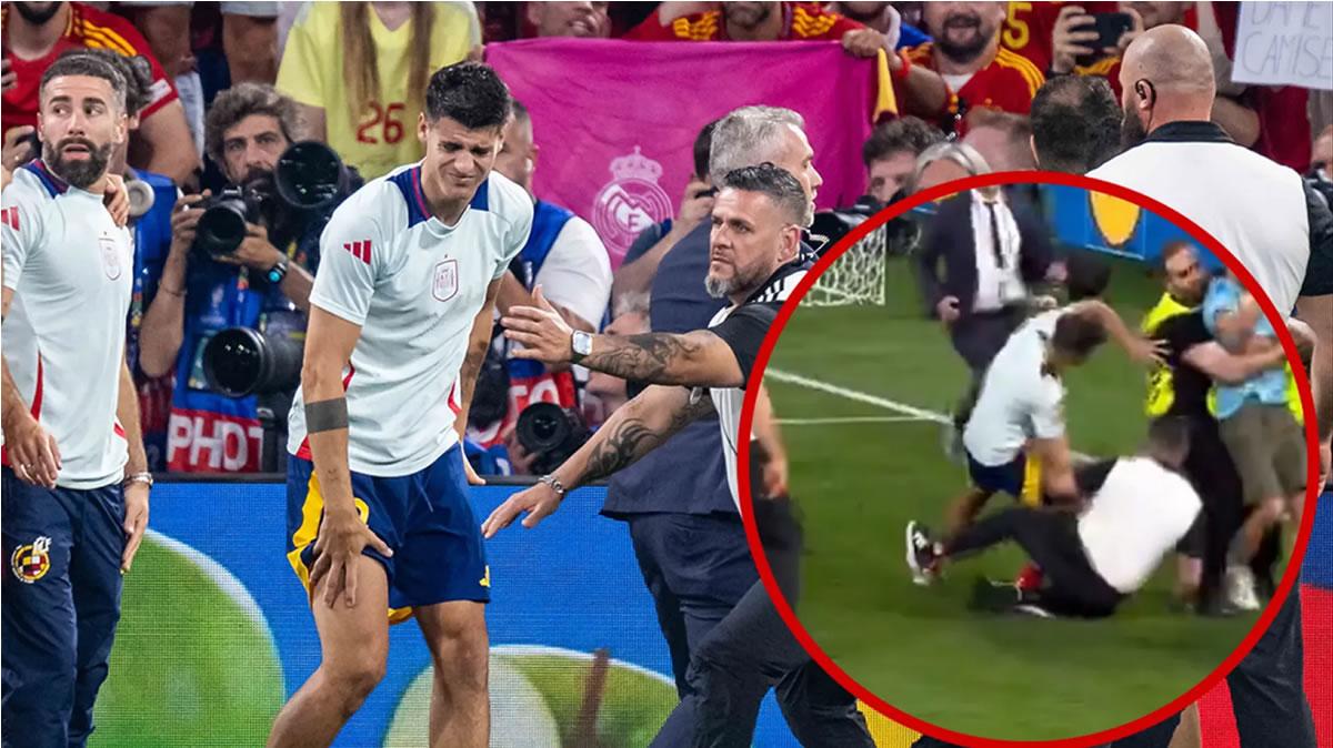 Un guardia de seguridad arrolla y lesiona a Morata: el delantero tuvo buen gesto