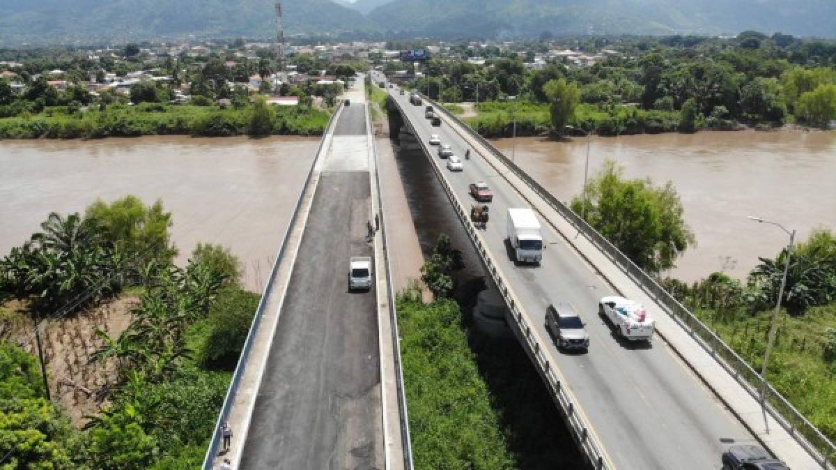 Esta importante obra comunica a El Progreso con San Pedro Sula y a la vez con varios sectores de la zona norte del país.