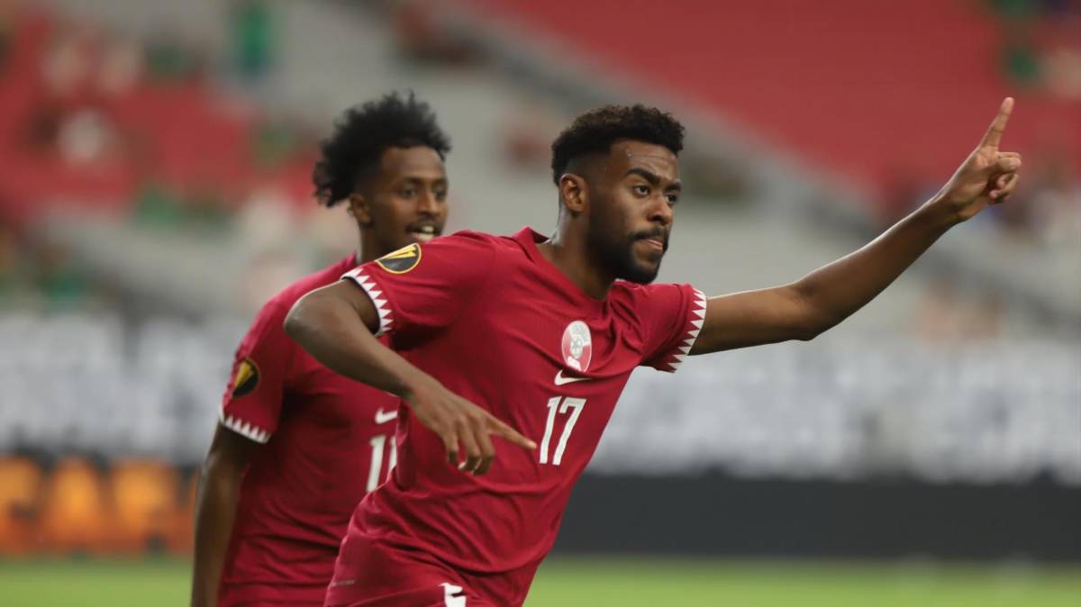 <b>Mansour Al Abdullah</b> celebrando el gol anotado ante Honduras.