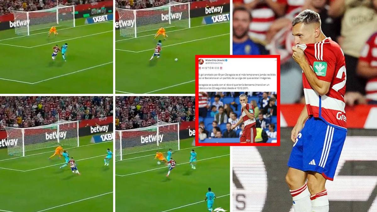 ¡A los 17 segundos! El récord de Bryan Zaragoza con su gol ante Barcelona y ‘humilló’ a Koundé