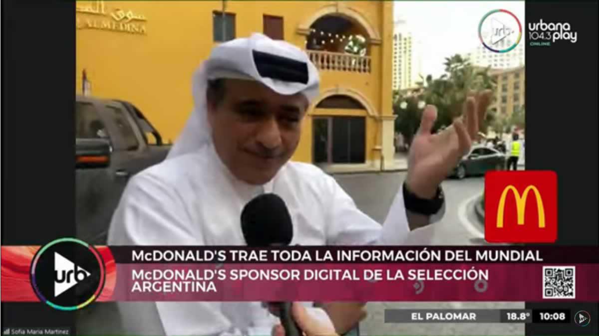 La periodista de deportes argentina agradeció al hombre qatarí por el regalo.