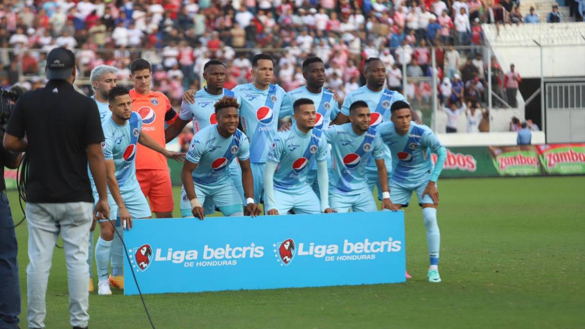 El 11 titular del Motagua en la final de ida del Apertura 2023.