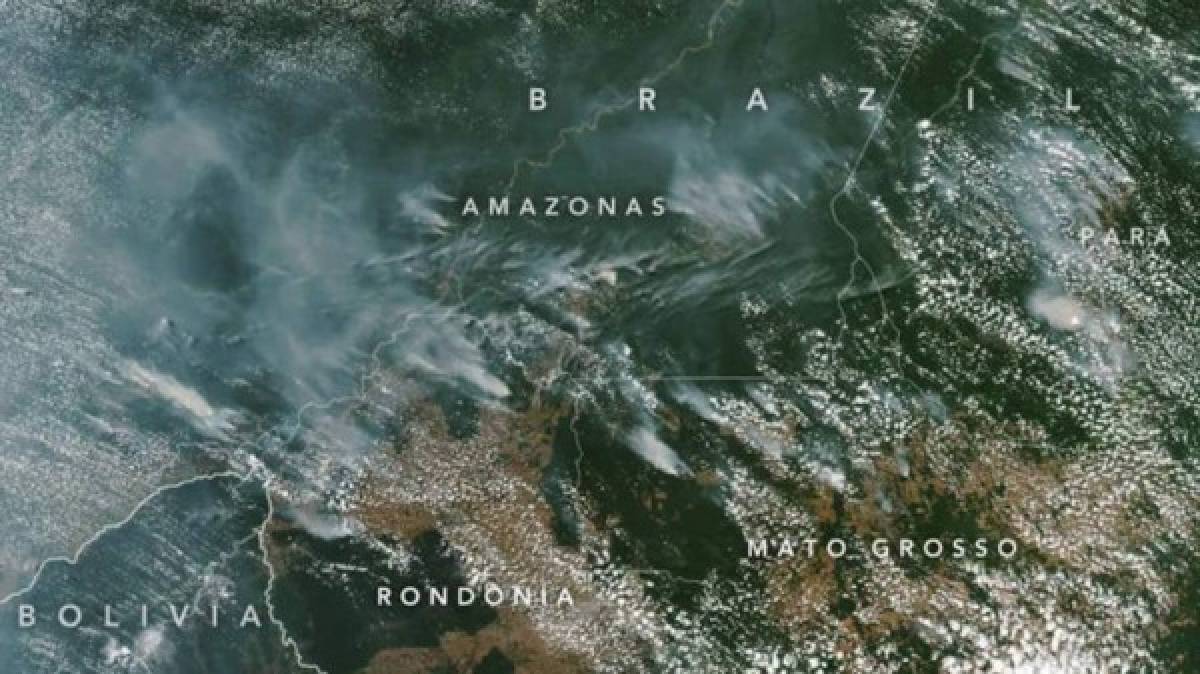 Brasil registra entre enero y el 19 de agosto de 2019 72,843 focos, frente a 39,759 en el mismo período del año pasado.