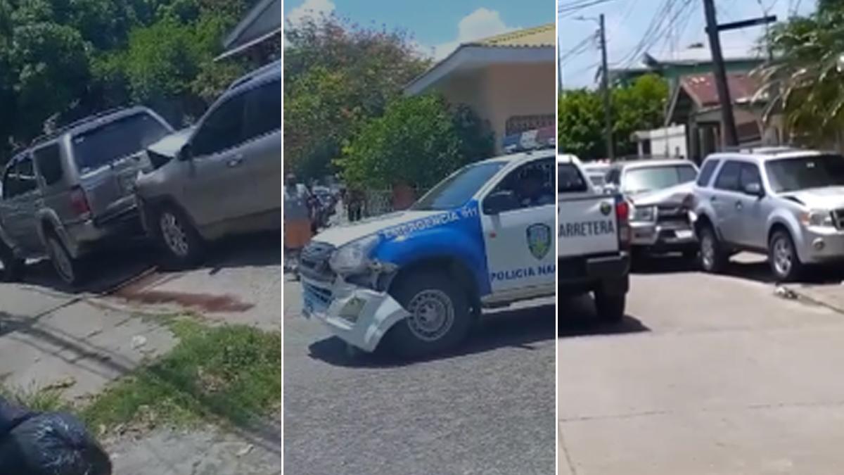 Fotos: Persecución de juez termina en choque tras atropellar a policías en La Ceiba