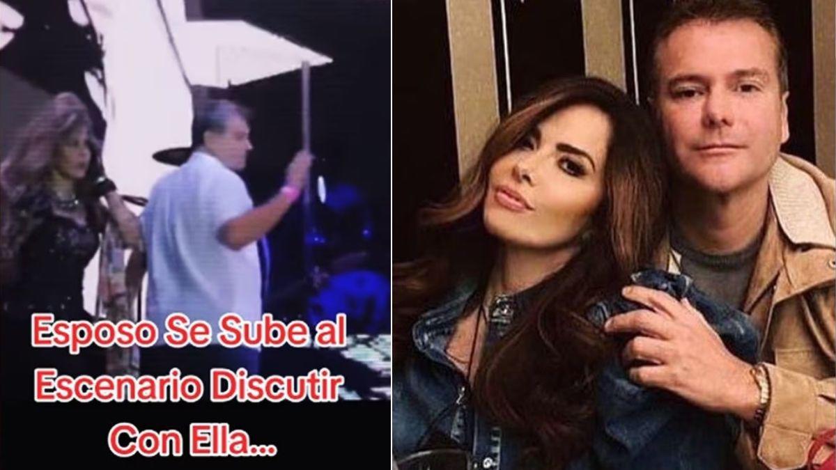 Video: Gloria Trevi y su esposo discuten en pleno concierto