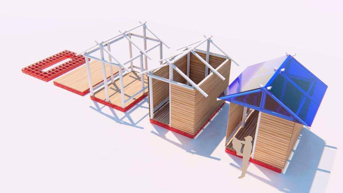 los escombros de las 226 casas