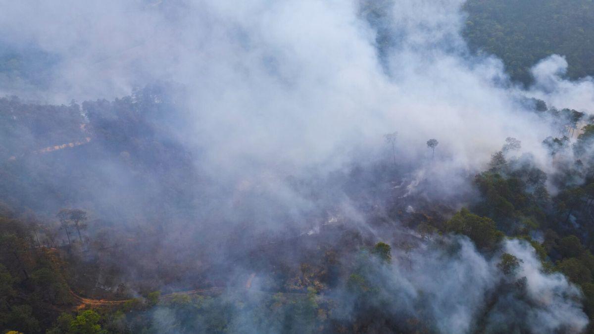 $!<b>A vista de drone, la magnitud de los siniestro es dramática.</b>