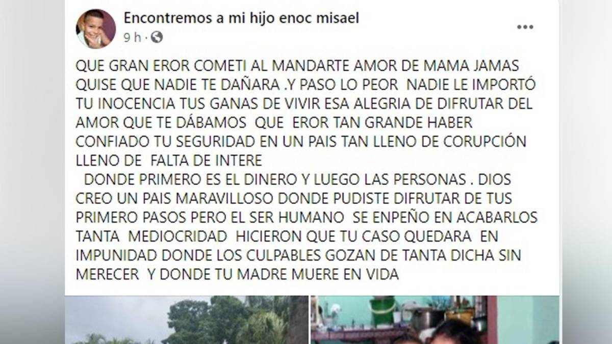 “Hijo no quiere que llegue tu cumpleaños sin tenerte”: Karina Chichilla