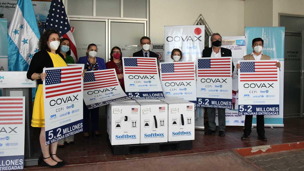 Estados Unidos dona a Honduras 346.320 vacunas contra la covid-19