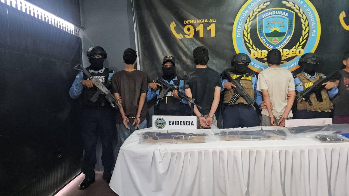 Capturan a cinco presuntos miembros de la 18 en Chamelecón