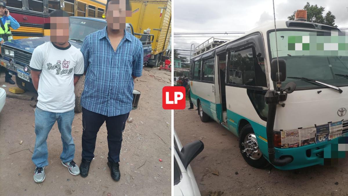 Caen sospechosos de trasladar tres cuerpos sin vida en un microbús en Tegucigalpa