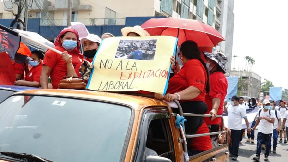 Hondureños se movilizan para conmemorar el Día del Trabajador