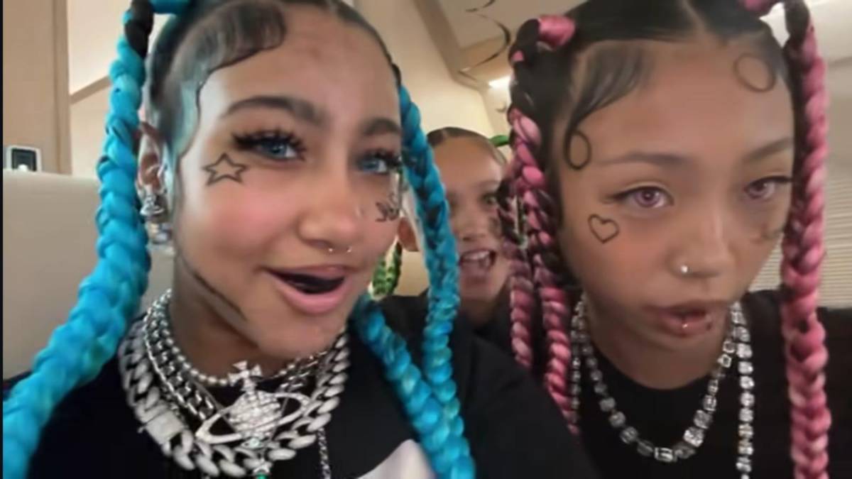 ¿Nuevo look? North West, hija de Kim Kardashian, se tatúa el rostro