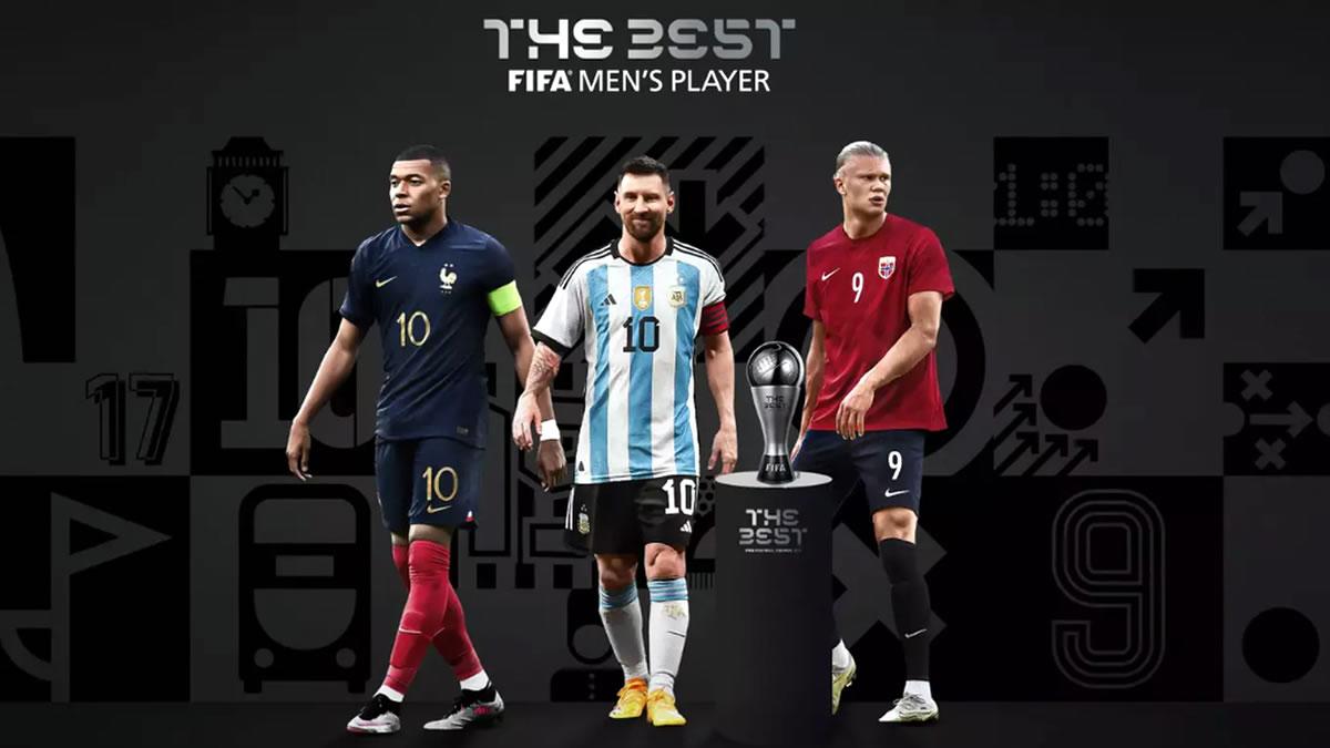 Mbappé, Messi y Haaland son los finalistas para el premio The Best 2023.