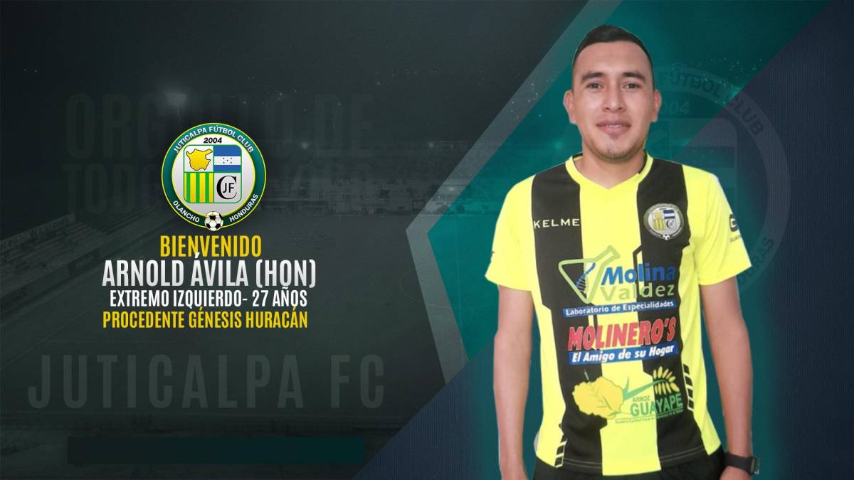 El extremo izquierdo Arnold Ávila fue confirmado como refuerzo del Juticalpa FC. El jugador viene de jugar con el Génesis Huracán.