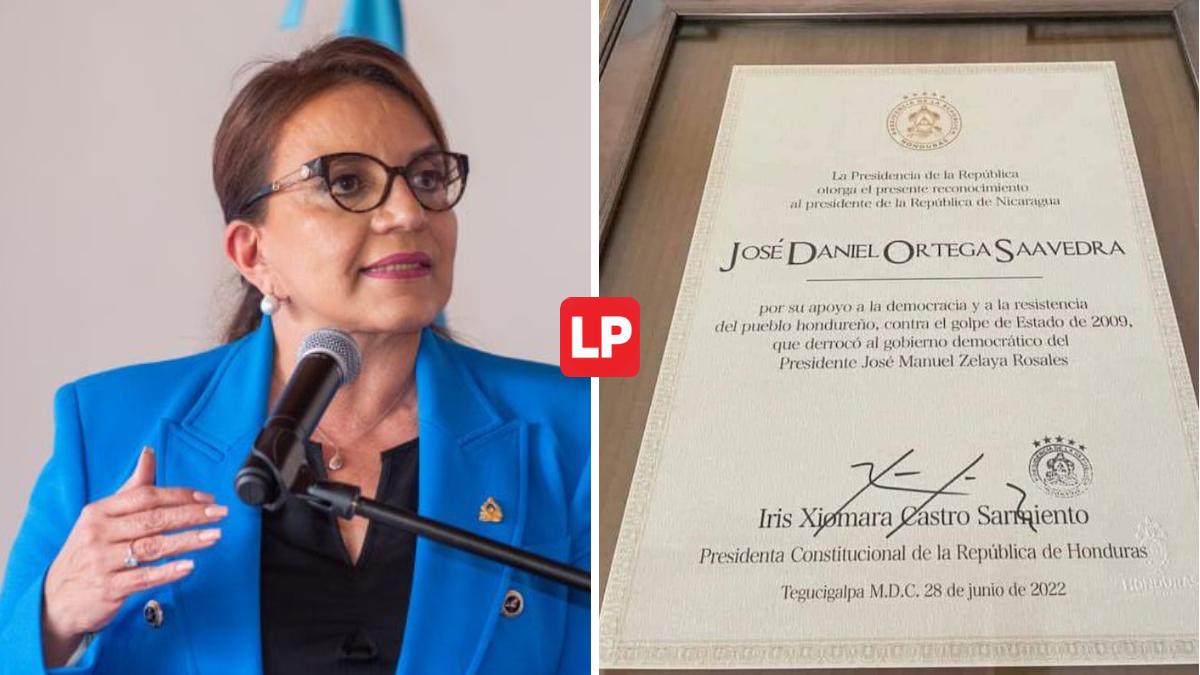 Xiomara Castro envía reconocimiento a Daniel Ortega, quien avaló nacionalización de Ebal Díaz