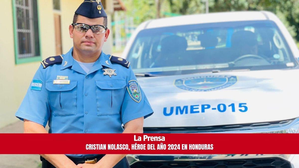 Lectores de LA PRENSA eligen al comisario Nolasco como “héroe de 2024 en Honduras”