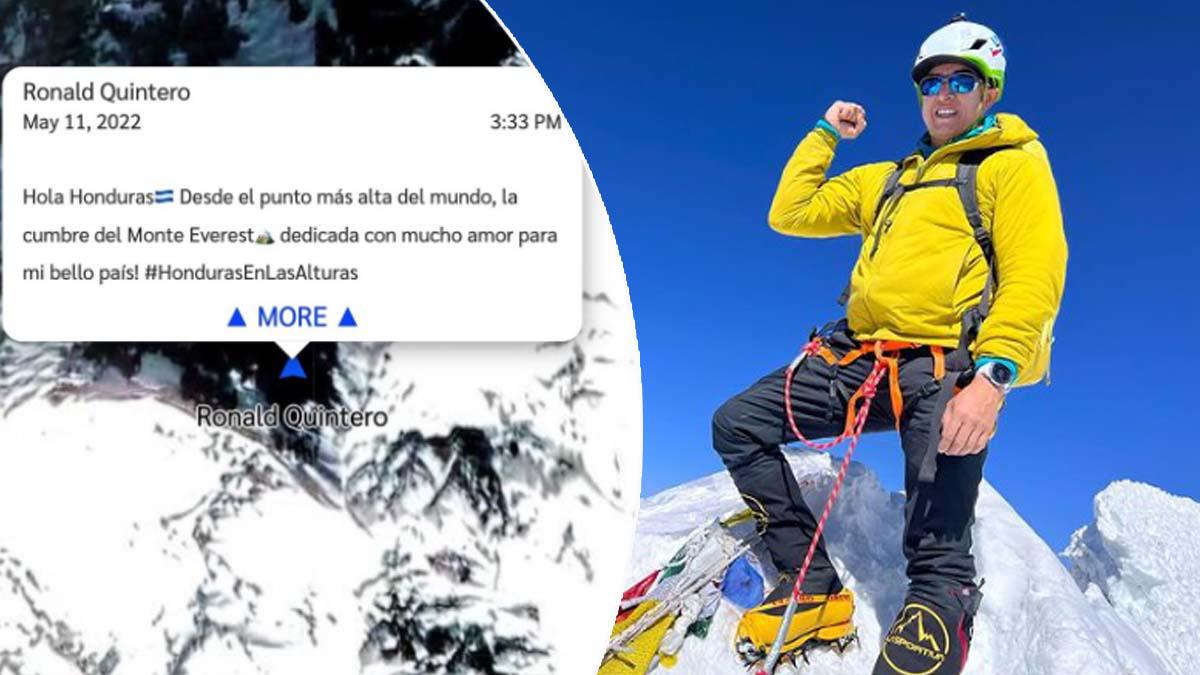 Hondureño llega al punto más alto del mundo: el monte Everest