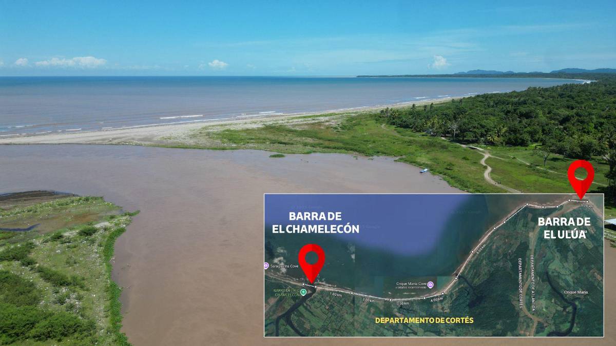 La ruta del Chamelecón: imágenes de dron de su encuentro con el Caribe