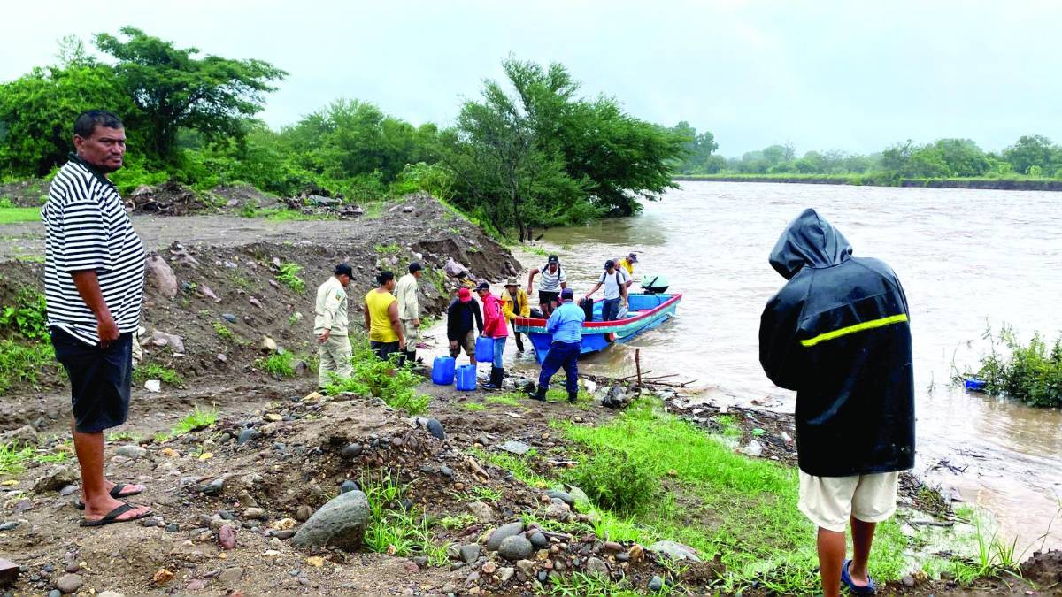 Río Goascorán rompe bordos valorados en 53 millones de lempiras